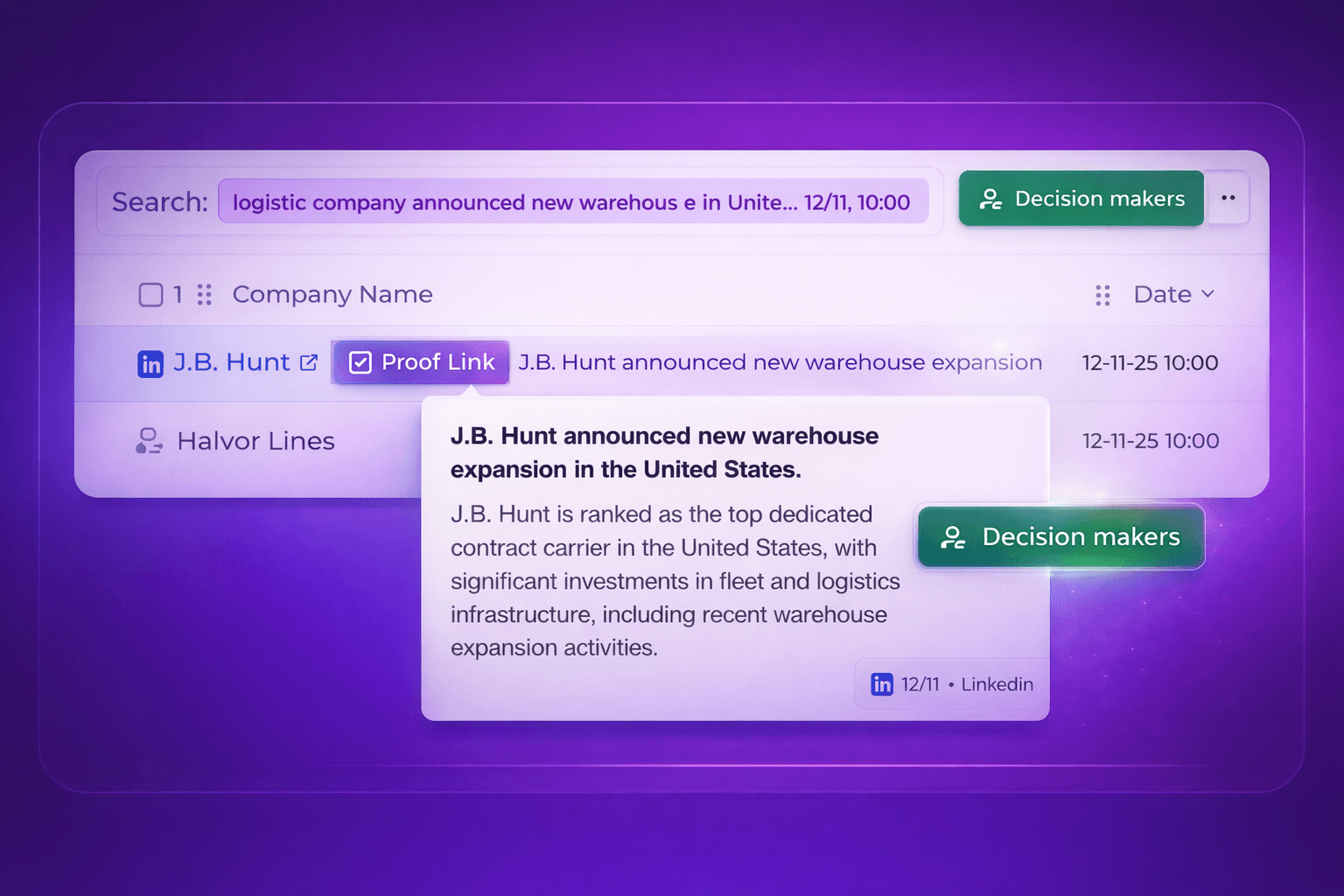 Proof Link Included - Warehouse Announcement